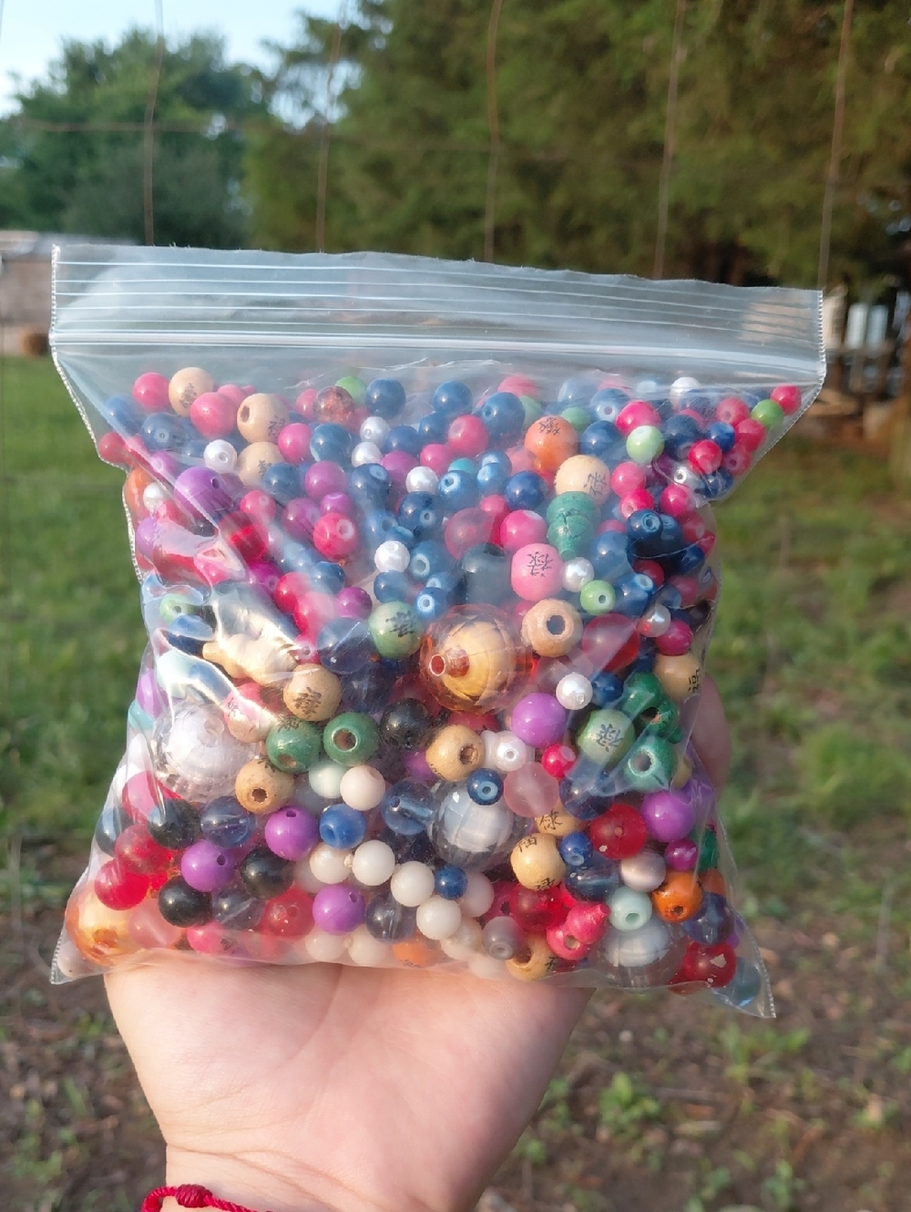 1lb Mixed Color Craft Beads